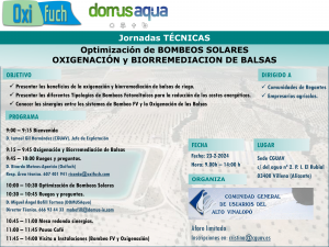 Este es el programa de las jornadas formativas organizadas por Oxifuch junto con la CGUAV y Domus Aqua